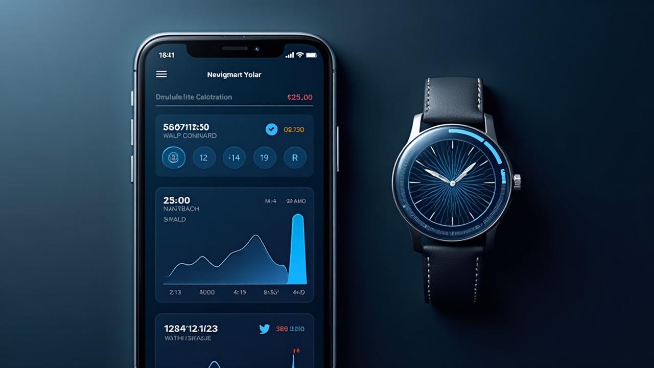 Wearable health monitoring dashboard tracking real-time vitals and AI health insights